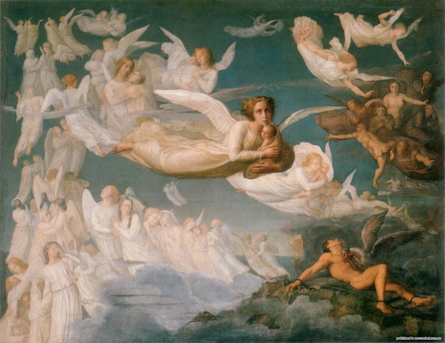 Поэма возрождение. Луи Жанмо (Louis Janmot, 1814 - 1892). Художник Луи Жанмо. Луи Жанмо (Anne-François-Louis Janmot) художник.. Анн Франсуа Луи Жанмо картины.