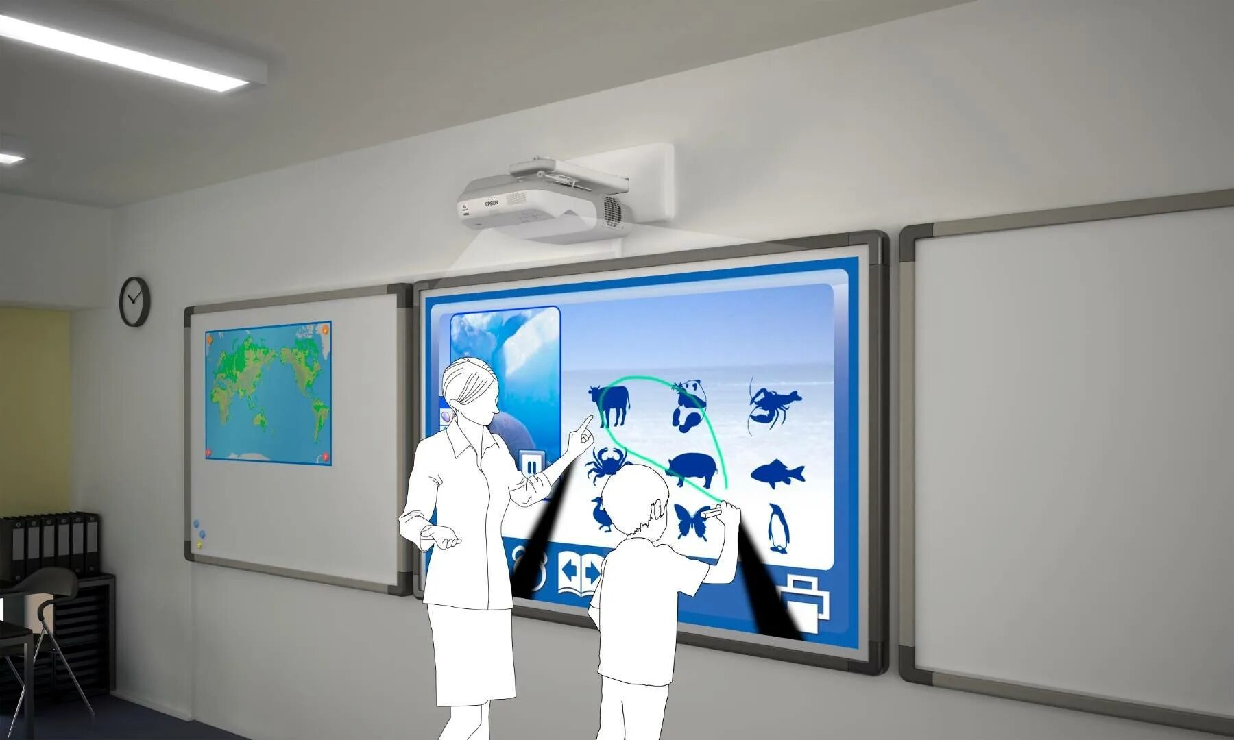 Интерактивная доска. Экран для проектора в классе. Интерактивная доска для школы. Приму интерактивная