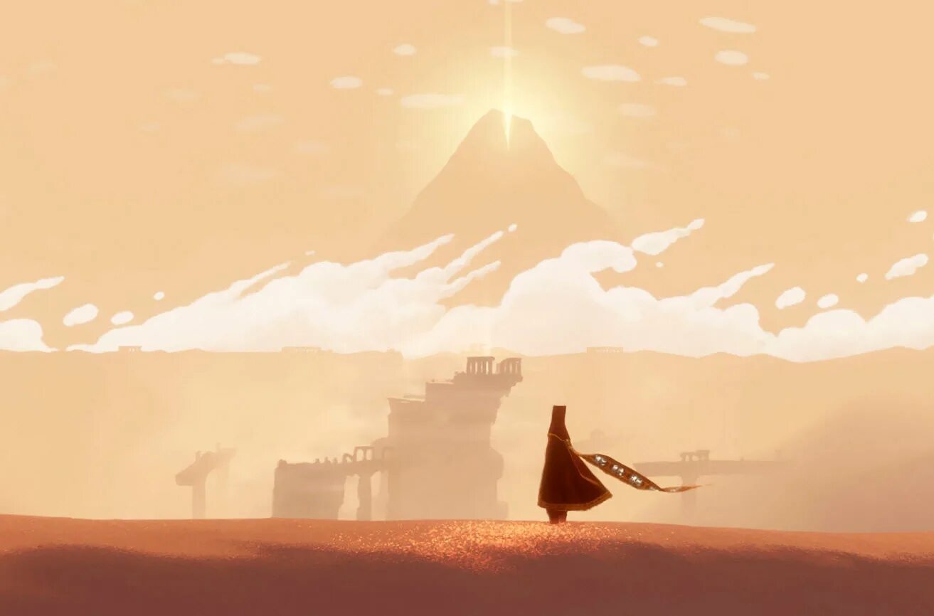 1.18 journey. Journey игра thatgamecompany. Journey (игра, 2012). Пустыня арт. Арты пустыни.