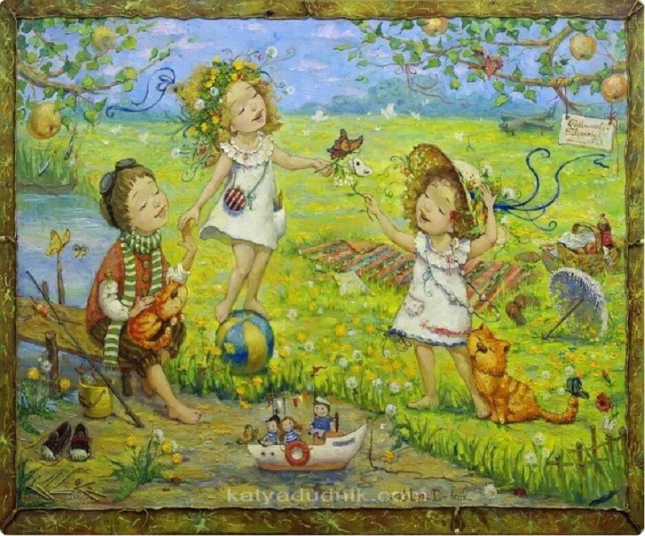 Художник Катя Дудник. Лето иллюстрация для детей.