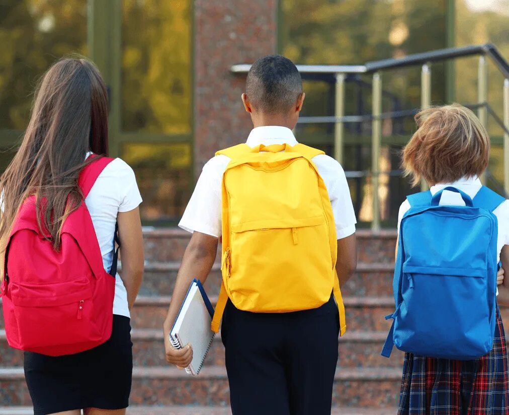 She go to school tomorrow. Портфель для подростка. Подросток с рюкзаком со спины. Сумка для подростка. Дети входят в школу.