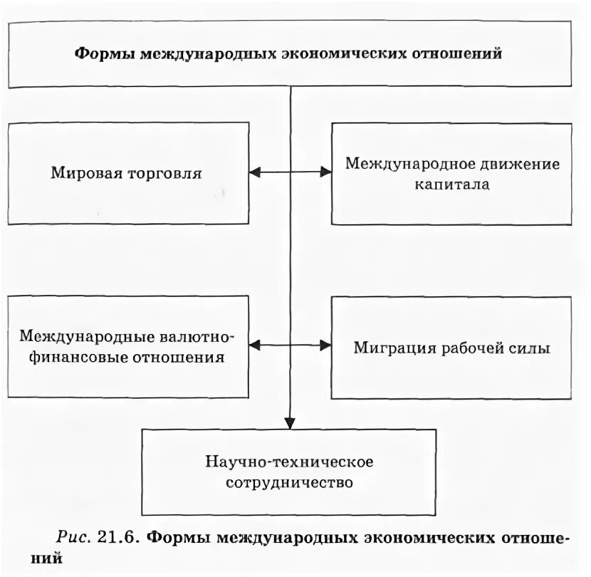 Назовите формы международных