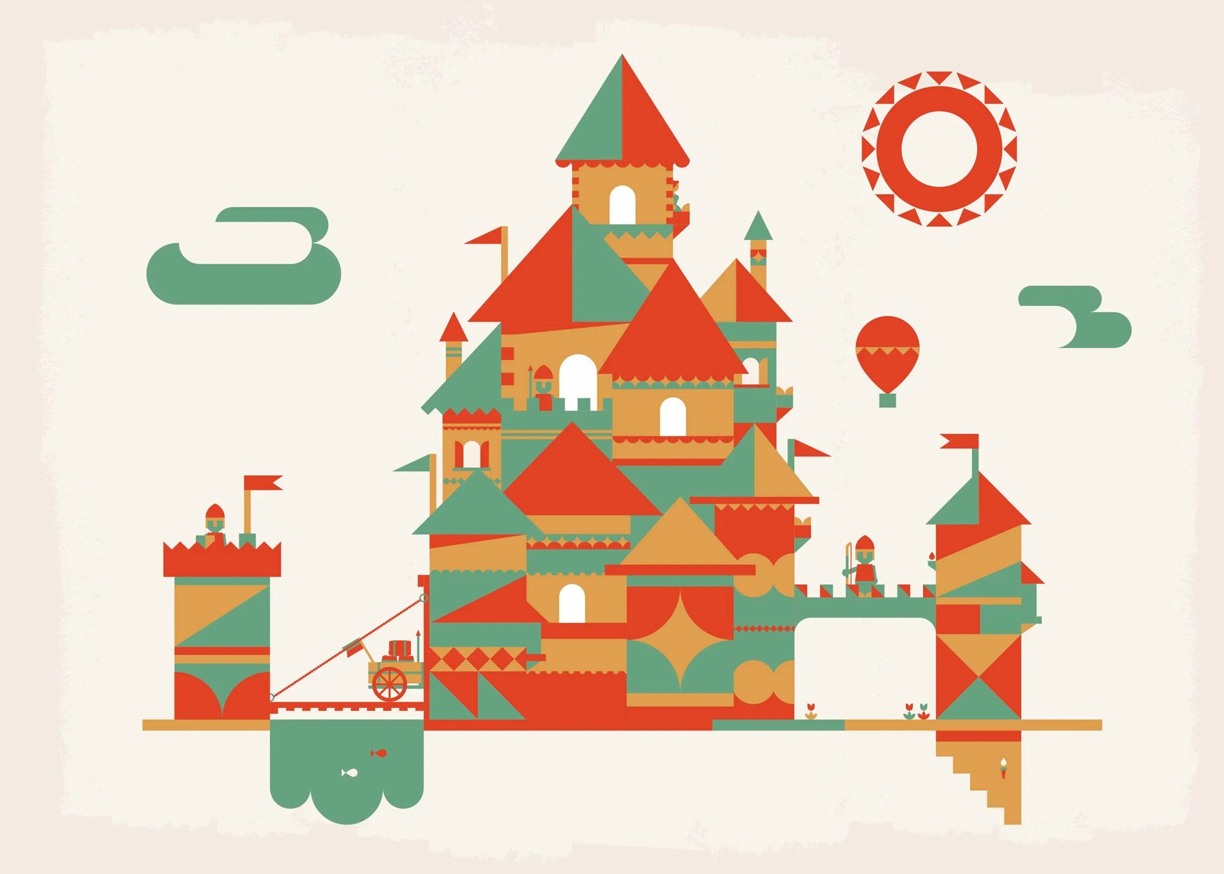 Shape illustrator. Деревянный дворец рисунок. крепость flat. замок принцессы вектор. illustrator shapes.