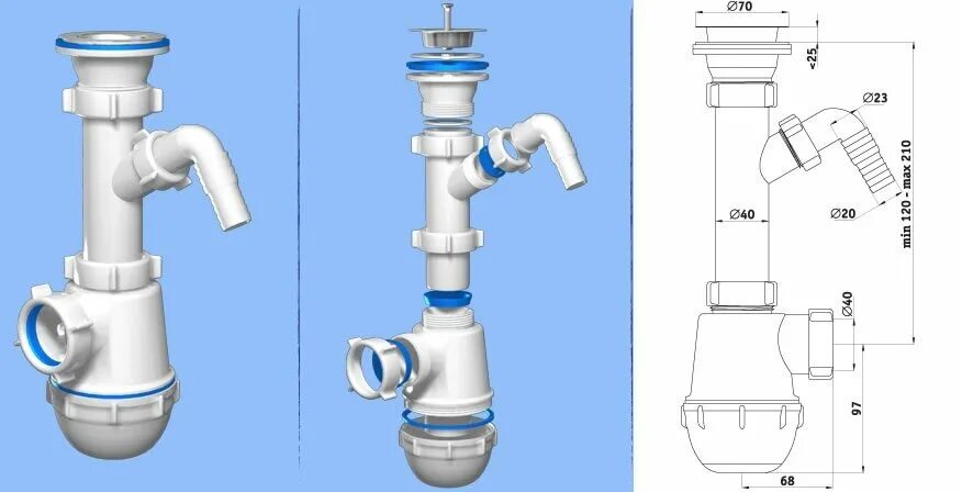Сифон сантехнический ани пласт а0145s. Сифон к раковине ф45. Как установить сифон на мойку. Выпуск малый с переливом и сифоном ukinox s304, бежевый. Сифон для мойки orio а-4011.