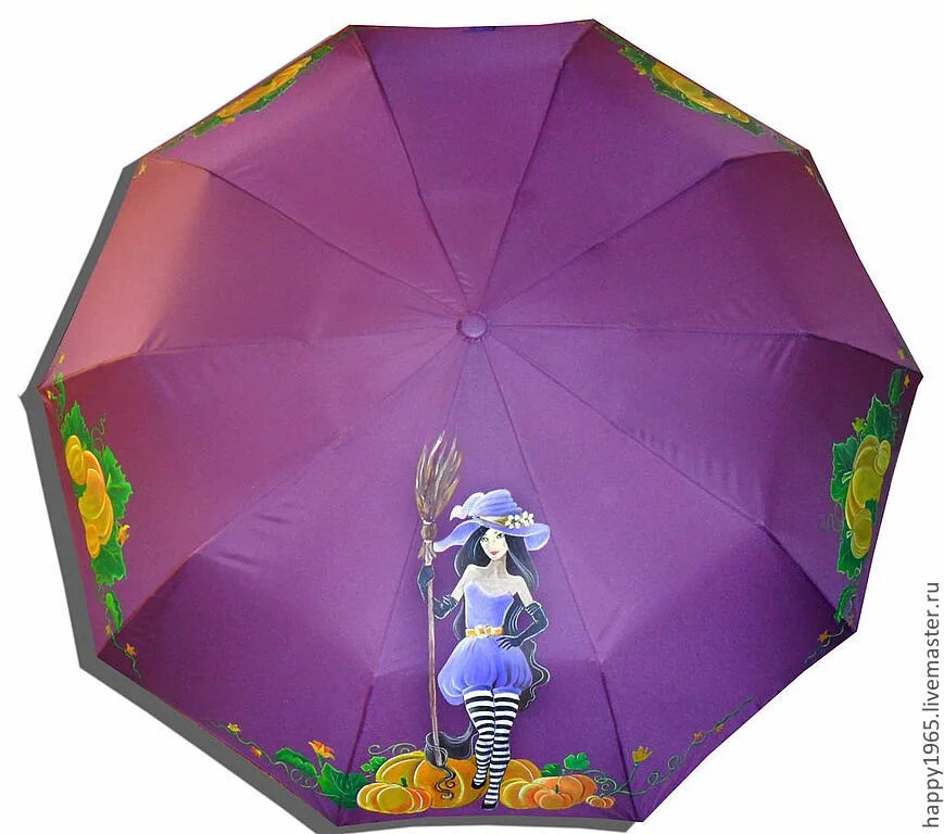 Мастер зонтиков. Зонт расписной. Разрисованные зонты. Зонт с ручной росписью. Зонт Хэллоуин.
