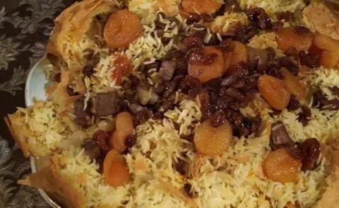 Азербайджанский плов с курицей и сухофруктами