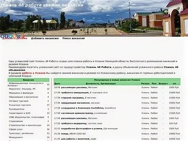 Усмань 48 работа. Работа в усмани.
