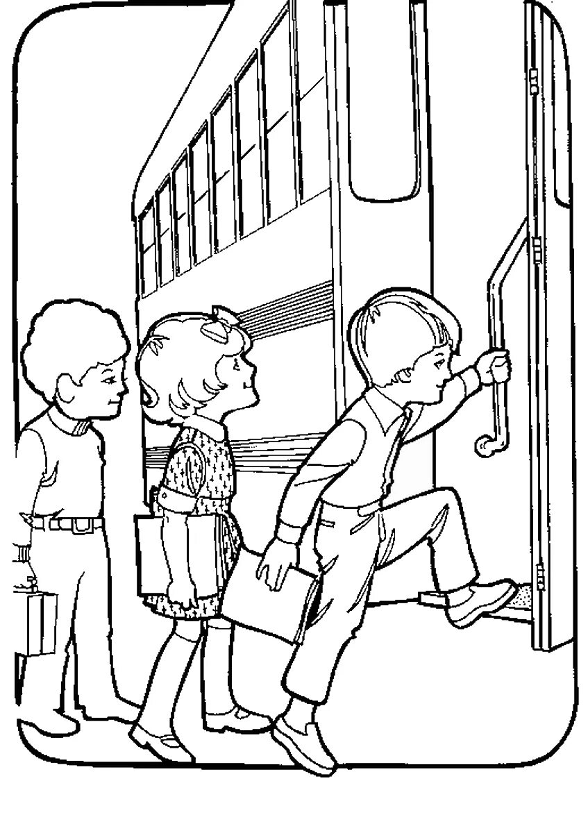 Общественный транспорт раскраска. Общественный транспорт раскраска для детей. Я пассажир раскраска. Безопасность детей в общественном транспорте.