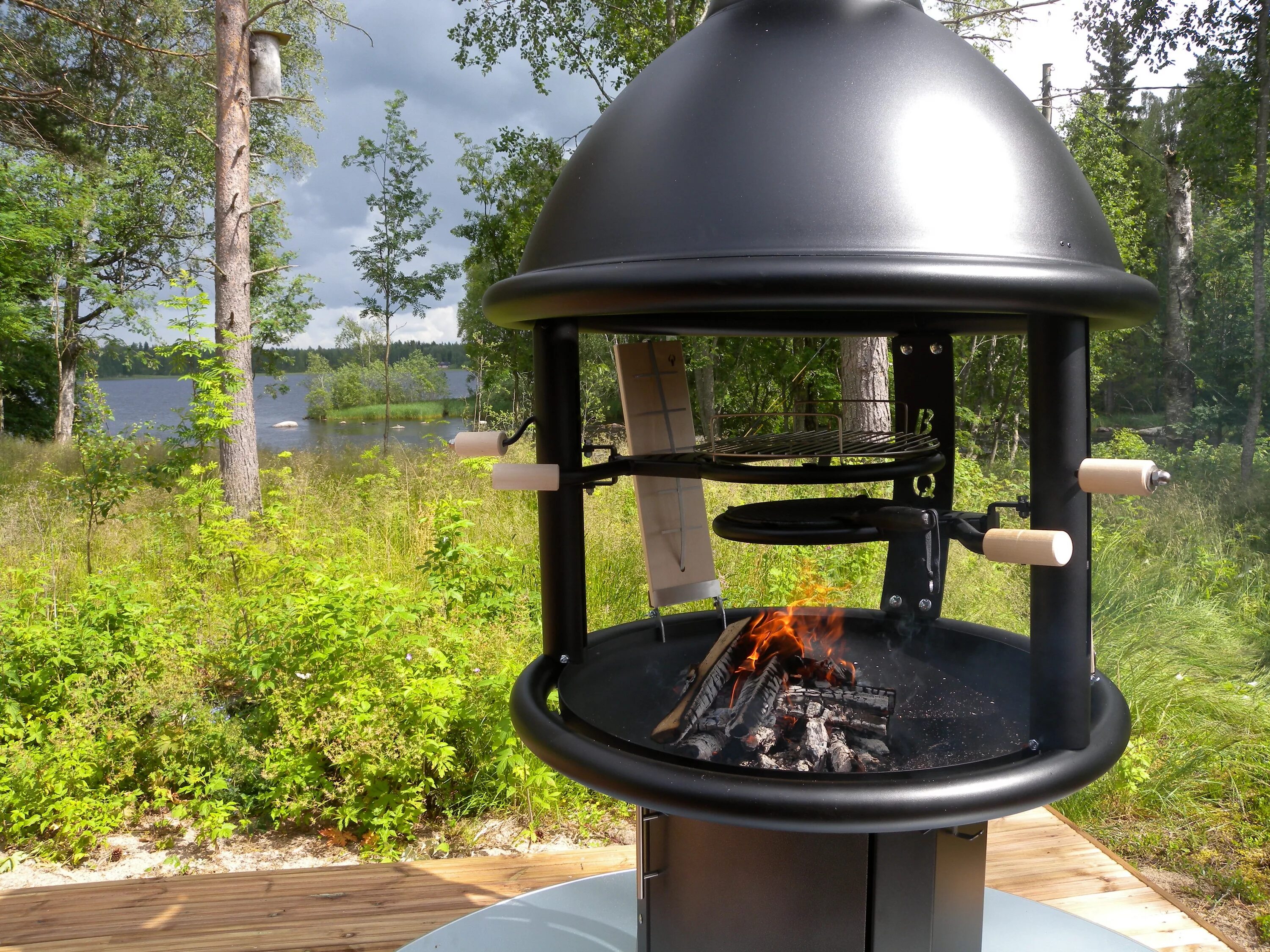 Мангал дровяной. Уличная духовка на дровах. Гриль-камин rgrill - 301. Мангал дровяной. Лаппи гриль дровяной.