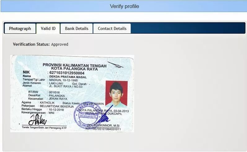 Detail verification. Bank details. bank details scan. in message verify profile.