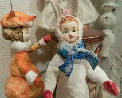 Старинные ватные игрушки
