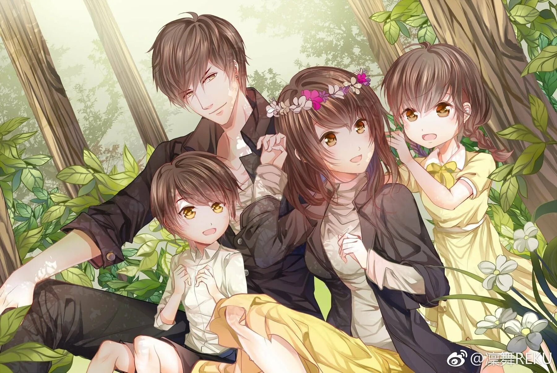 Парень с ребенком арт. Семья арты. Семья арты. Амэ и юки папа. Юки и сохэй.