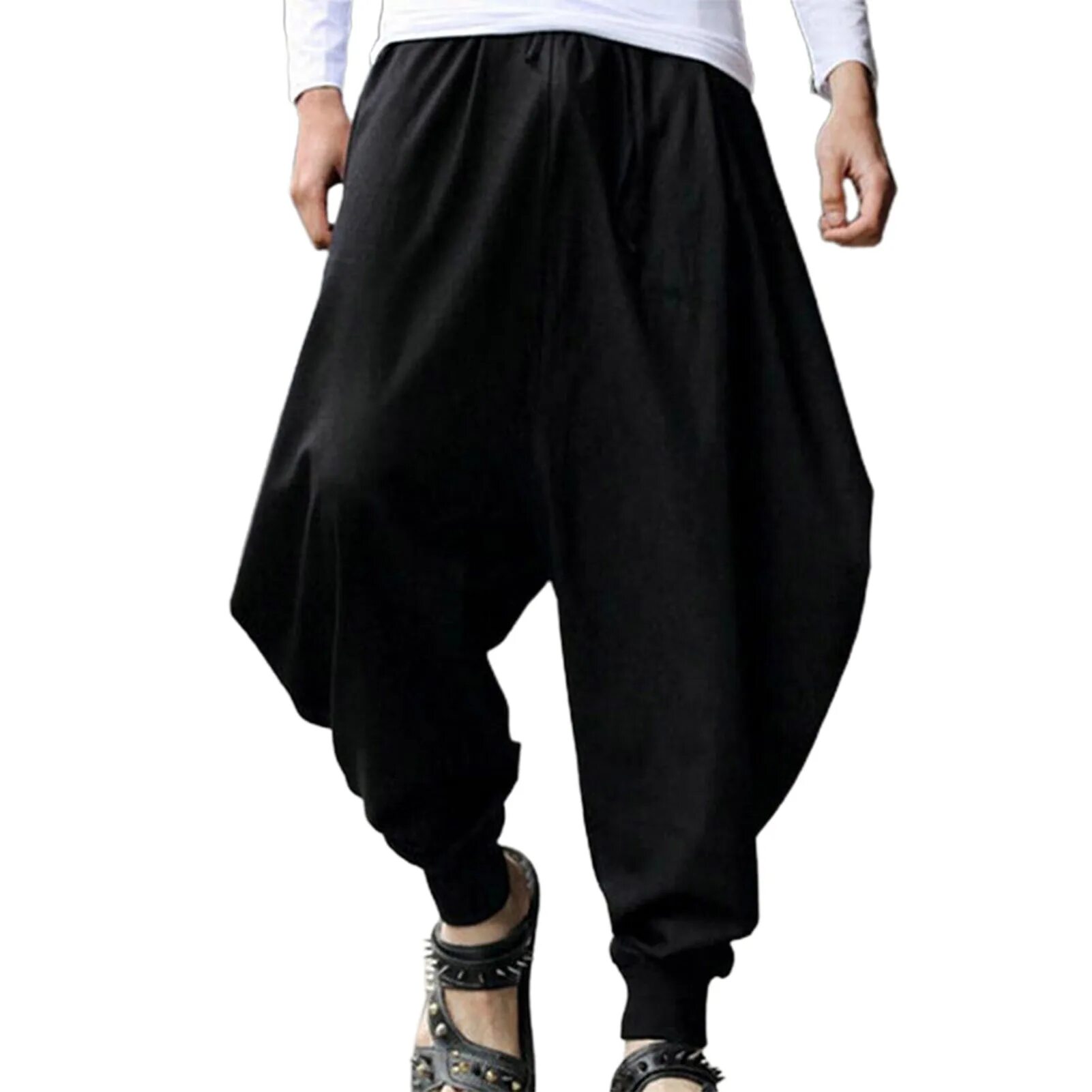 Мусульманские штаны. Брюки men Casual Harem Pants Baggy wide Leg trousers. Шаровары Yamato. Черные мужские. Брюки men Casual Harem Pants Baggy wide Leg trousers elasticated Waist Hippie bo. Хакама штаны мужские спортивные.