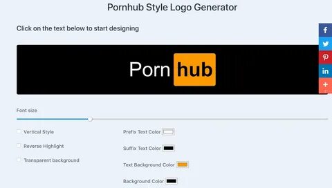 An awesome PORNHUB logo generator by Luke Medium.