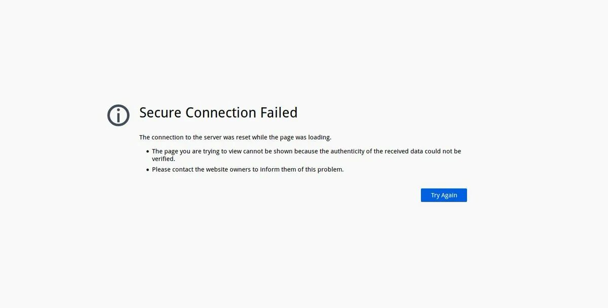 Fake error. Fake error
