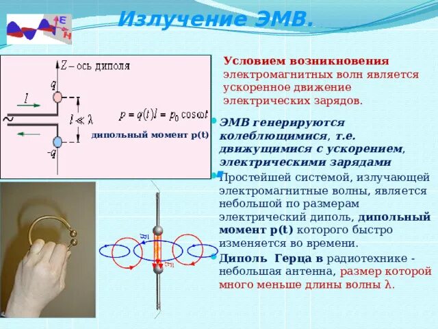 Источником электромагнитного поля служат ускоренно движущиеся. Электромагнитные волны в медицине. излучение электромагнитных волн ускоренно движущимся зарядом. магнитные волны. масса электромагнитной волны.
