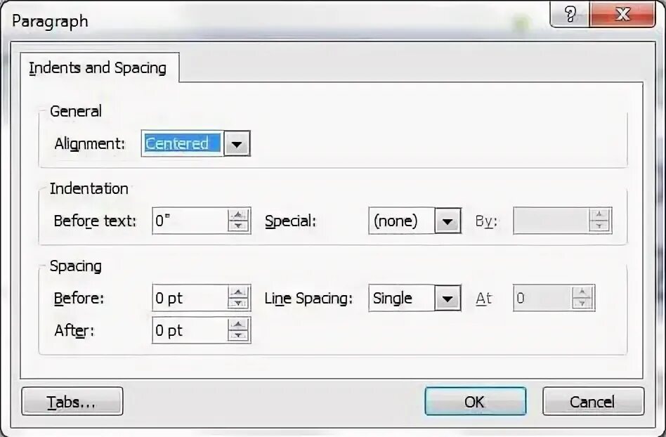 Line spacing