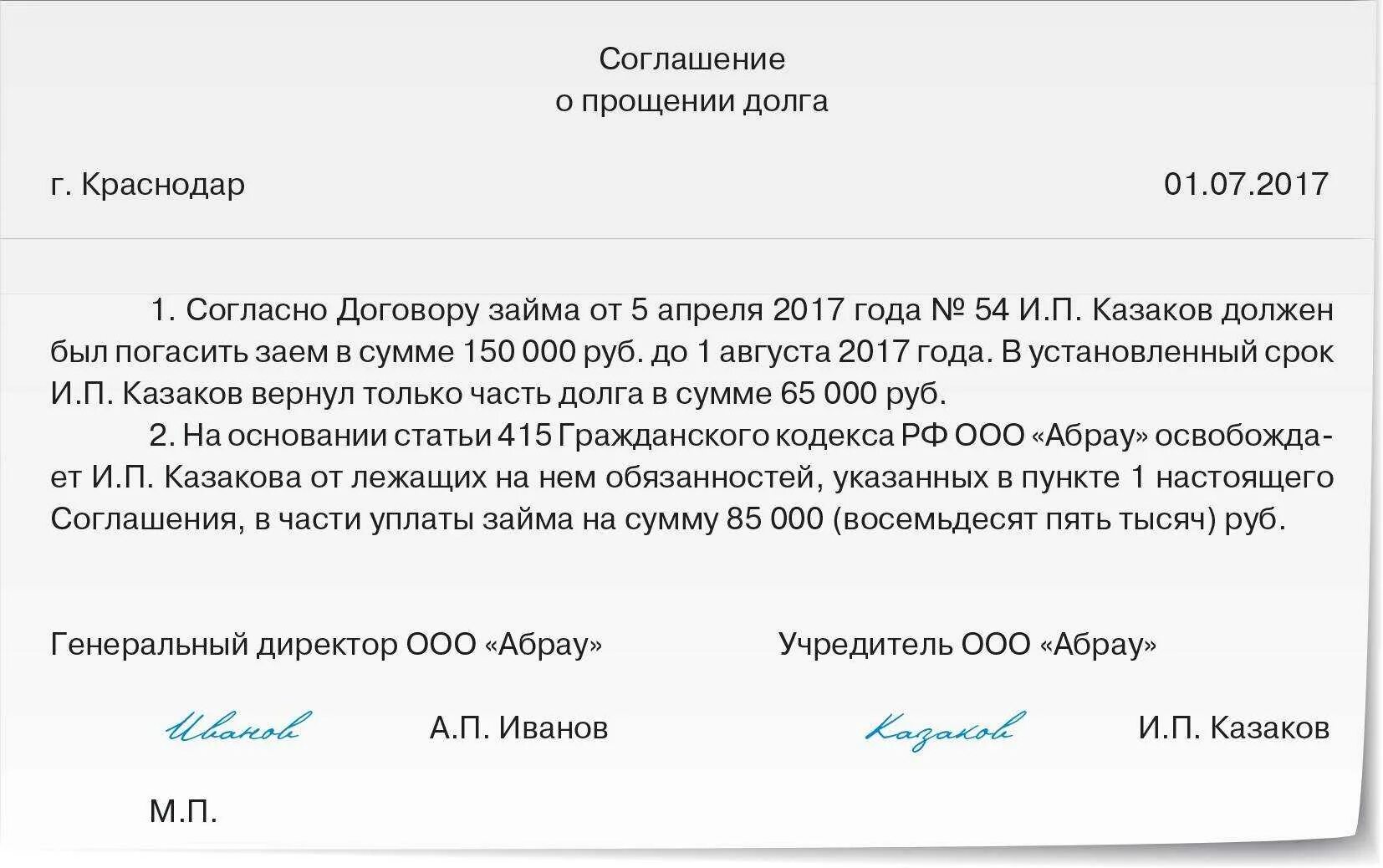 Учредитель простил долг. Прощение долга образец. Заявление о прощении долга. Соглашение о списание задолженности. Письмо о прощении долга.