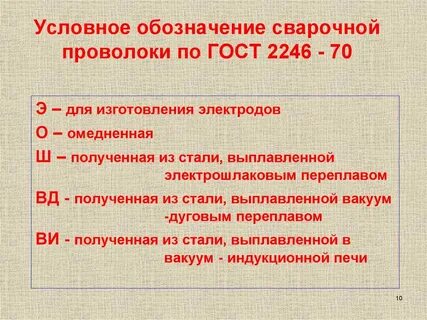 Характеристика сварочной проволоки