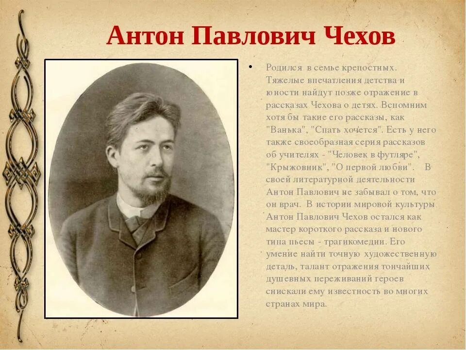 Павлович Чехов Чехов. Страничка памятных дат чехов