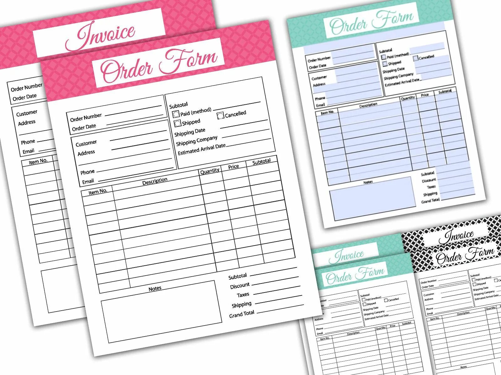 Screen Printing work order form. Order Receipt. Obsolete Price Sheet sale. Title Sheet reorder.