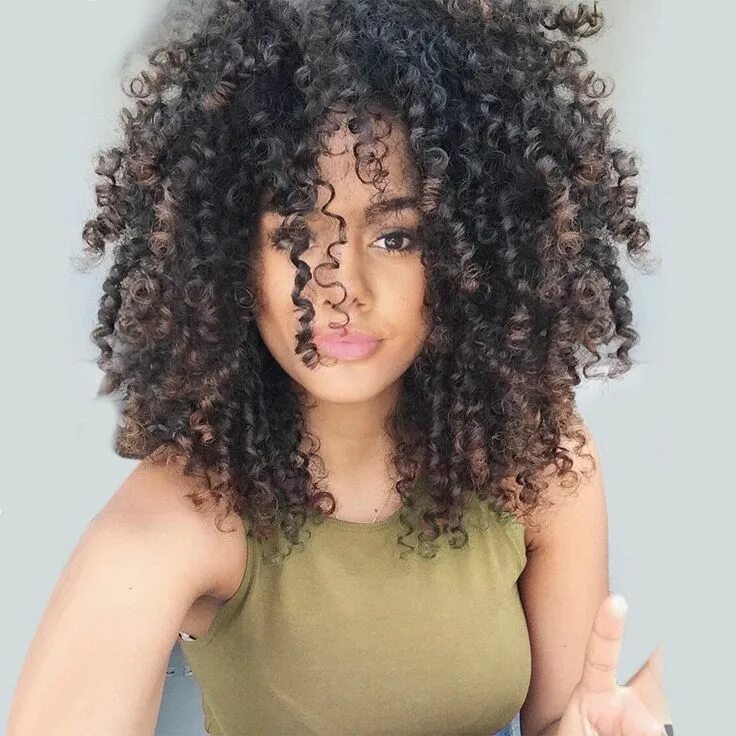 25 Gorgeous Long Hair with Bangs Hairstyles Cabelo, Cabelo crespo, Cabelo crespo