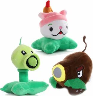 6 Pcs Plants Vs Zombies Pvz Plush Zombies Plants Sets Toy Peashooter.