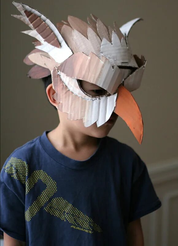 Просто сделать маску. Объемная маска. Объемные маски для детей. Маска из картона. Маска из картона объемная.