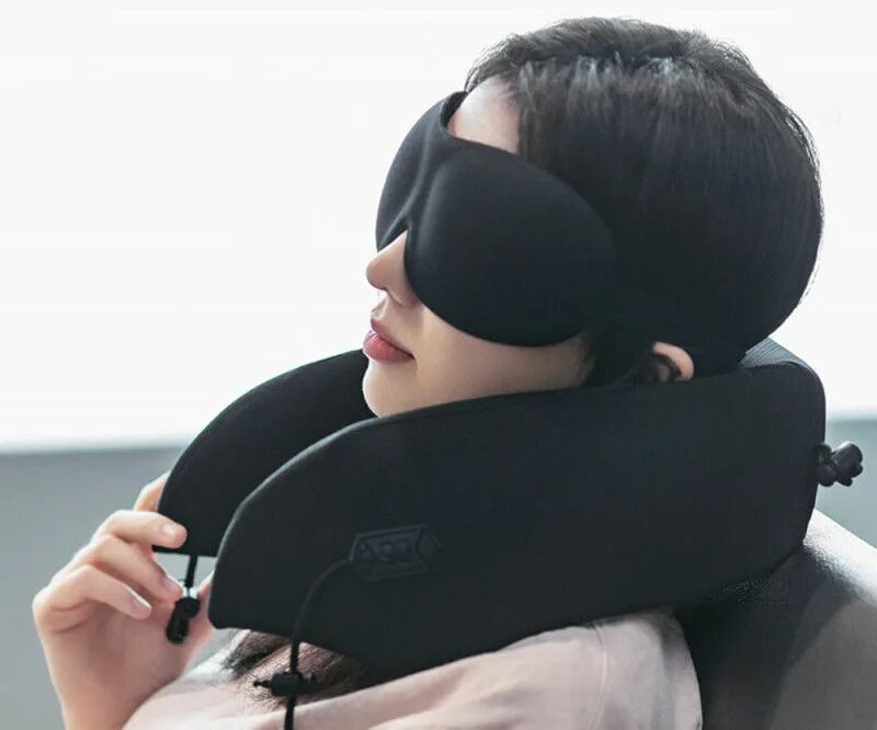 Подушка дорожная надувная+маска для сна беруши №271/2. Набор для сна маска и беруши. Маска для сна. Накладка для сна на шею. Маска подушка для сна.