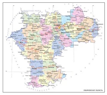 С какими областями граничит ульяновская область