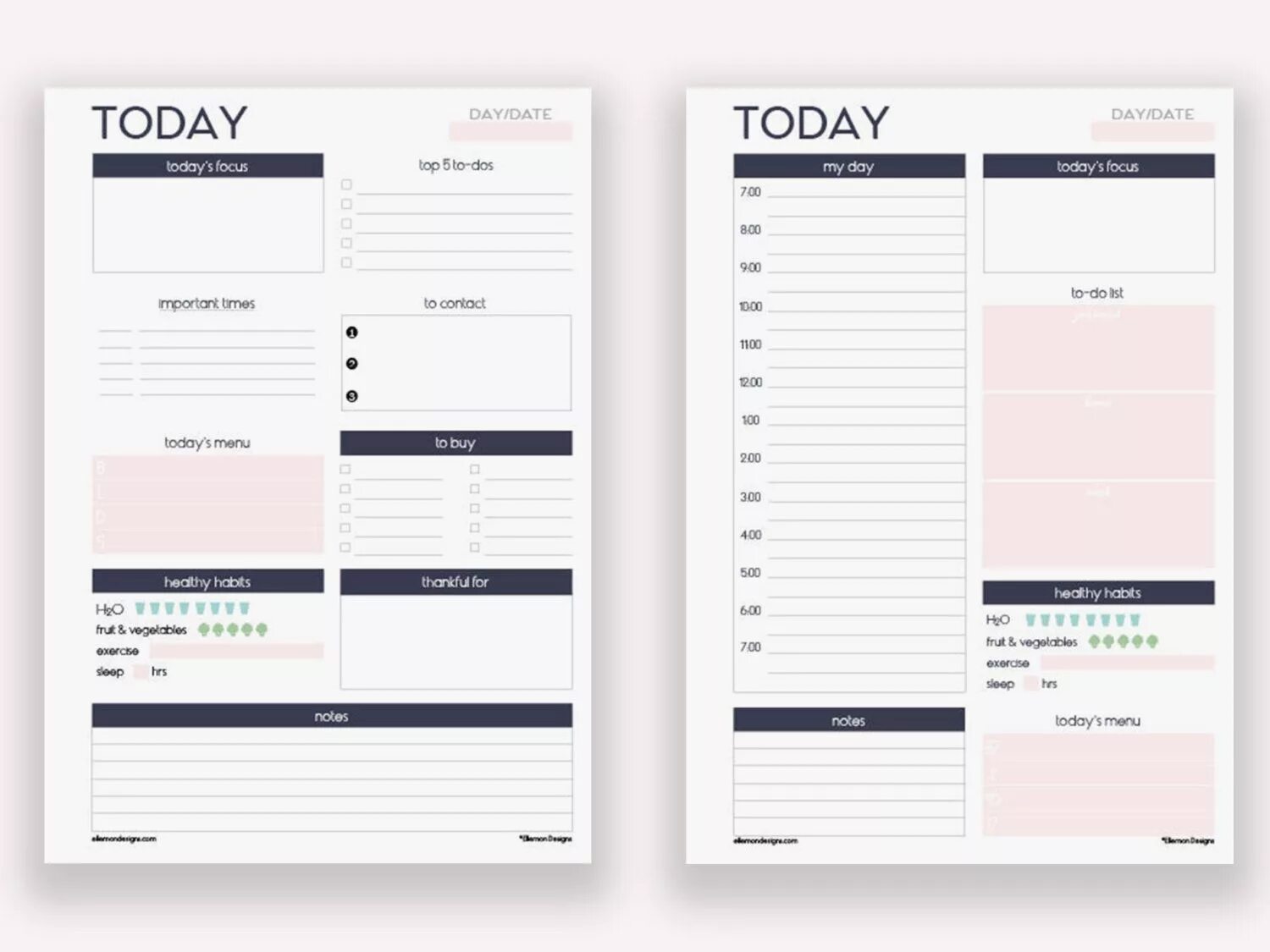 Planning pages pages