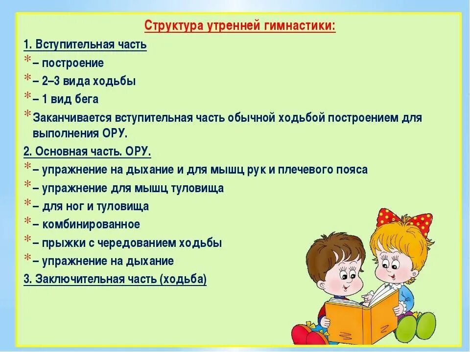 Структура проведения утренней гимнастики в детском саду по ФГОС. Структуры гимнастики в детском саду. Структура утренней гимнастики в ДОУ. Алгоритм утренней гимнастики в ДОУ.