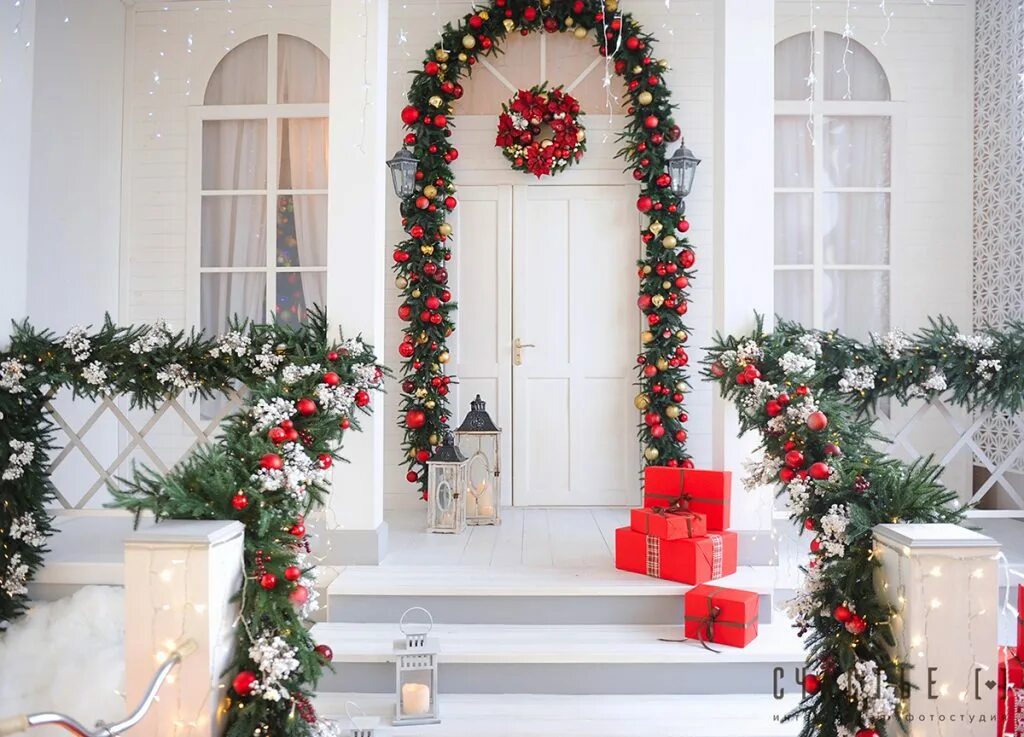 Украшение новогодней арки. Как сделать новогоднюю арку своими руками. Украшение новогодней арки. Новогодняя арка. Елка арка.