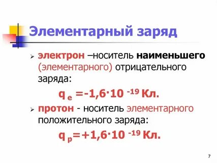 Какой заряд называют элементарным