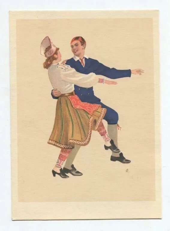 Народный танец полька. Советские открытки народный танец. Чешский народный танец. Детский альбом полька