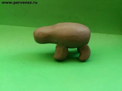 Бегемот из пластилина