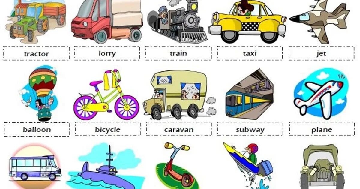 Transportation Vocabulary for Kids. Английский язык means of transport. Means of transport картинки. Means of transport for Kids.