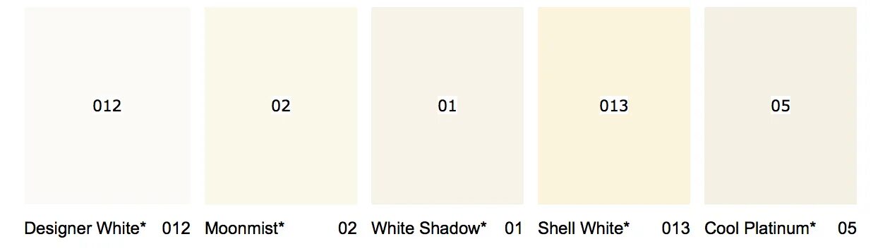 Whites colors