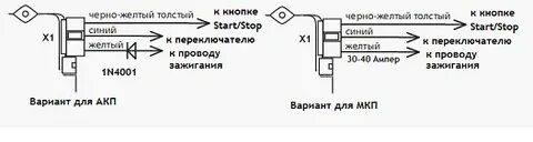 Starline a93 кнопка старт стоп