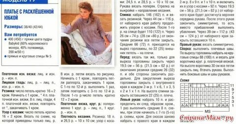 Кид мохер схема вязания спицами
