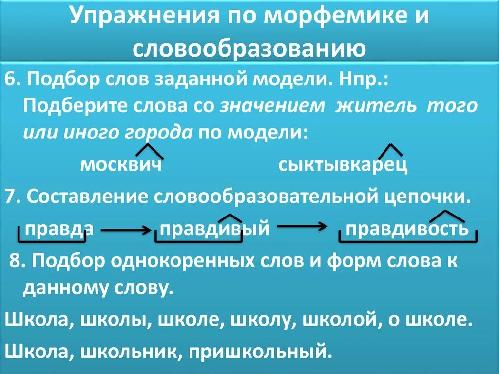 Морфемика и словообразование как разделы лингвистики. Упражнение по морфемике и словообразованию. Морфемика и словообразование. Основные понятия морфемики и словообразования. Методика морфемики и словообразования.