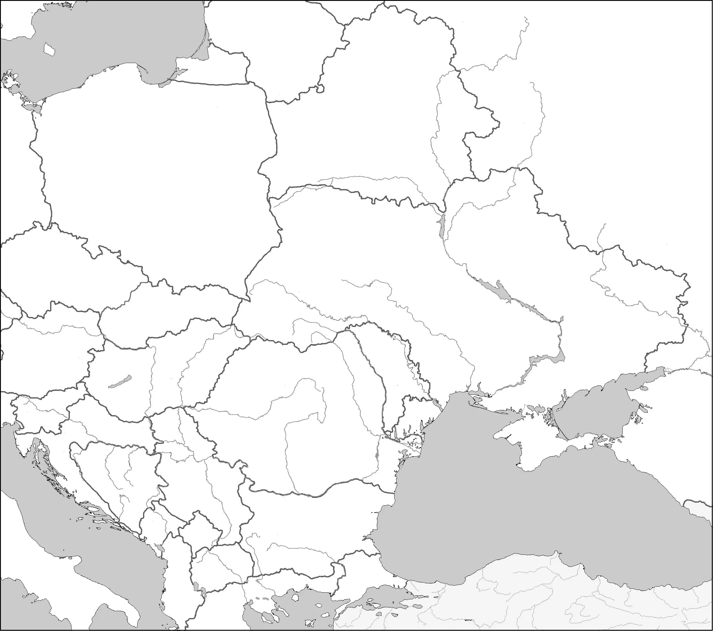 Политическая карта европы контурная карта. Контурная карта европы с границами государств. Страны восточной европы контурная карта. Контурная карта центральной европы. Контурная карта европы 16 века.