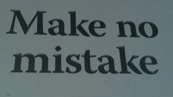 Few mistakes. Few mistakes