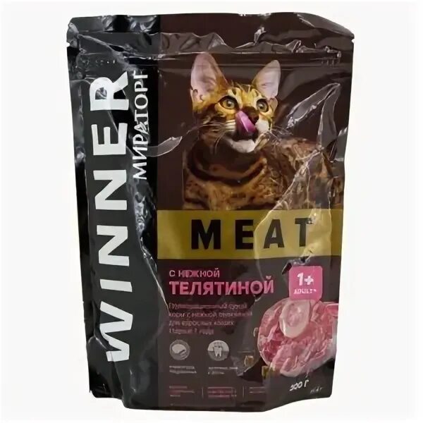 Winner meat сухой корм для кошек 300г. Сухой корм для кошек winner meat с нежной телятиной 300г. Сухой корм для кошек Винер Мираторг. Winner meat для кошек 300. Мираторг meat для кошек