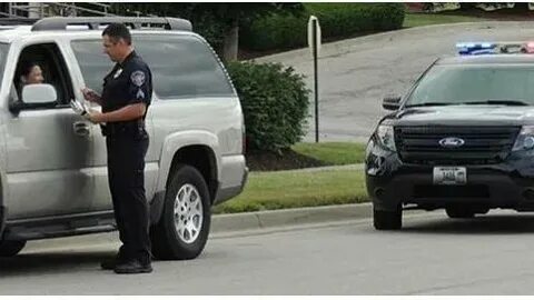 The police stopped cars on the