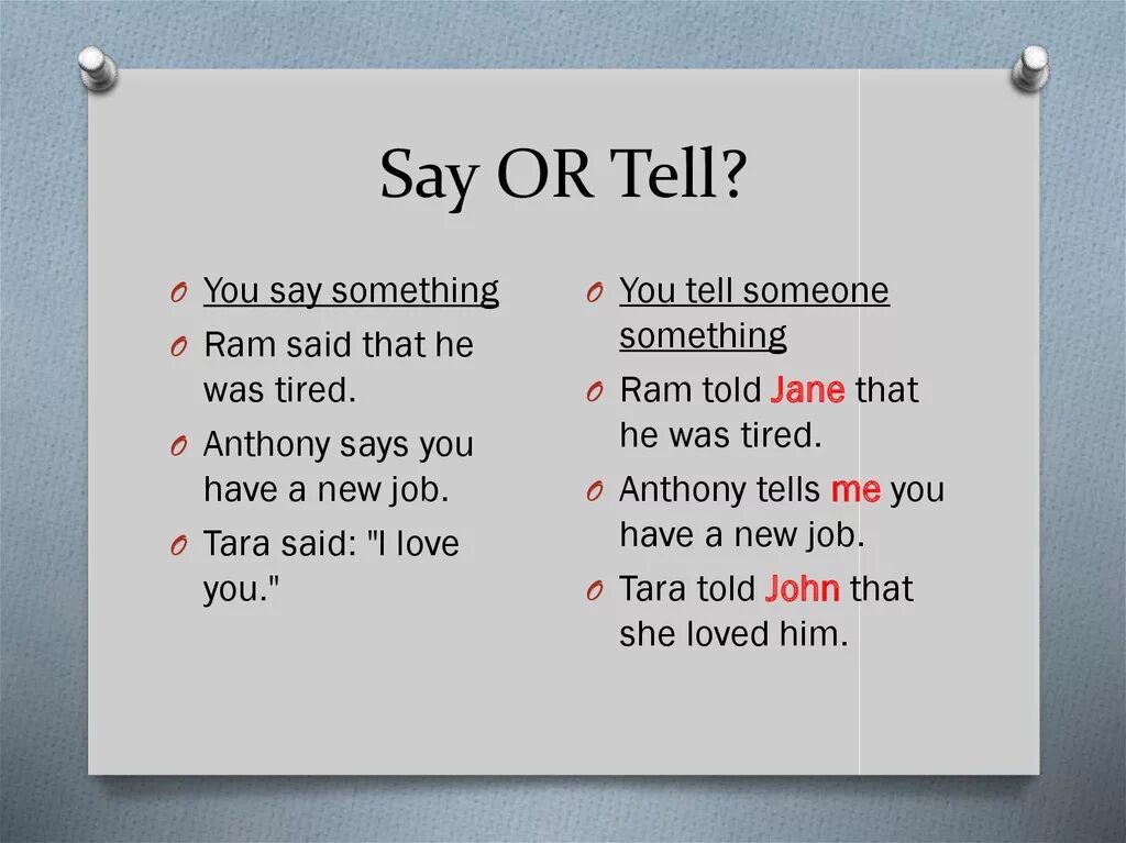 Choose say said or tell told. Say tell разница. Глаголы to say, to tell. Правило said и told. Правило say tell.