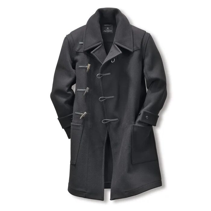 Накрахмаленный сюртук. A great coat. Wool and cashmere пальто мужское. Мужское пальто ниже колена. Зимнее мужское пальто в викторианском стиле вид сбоку.