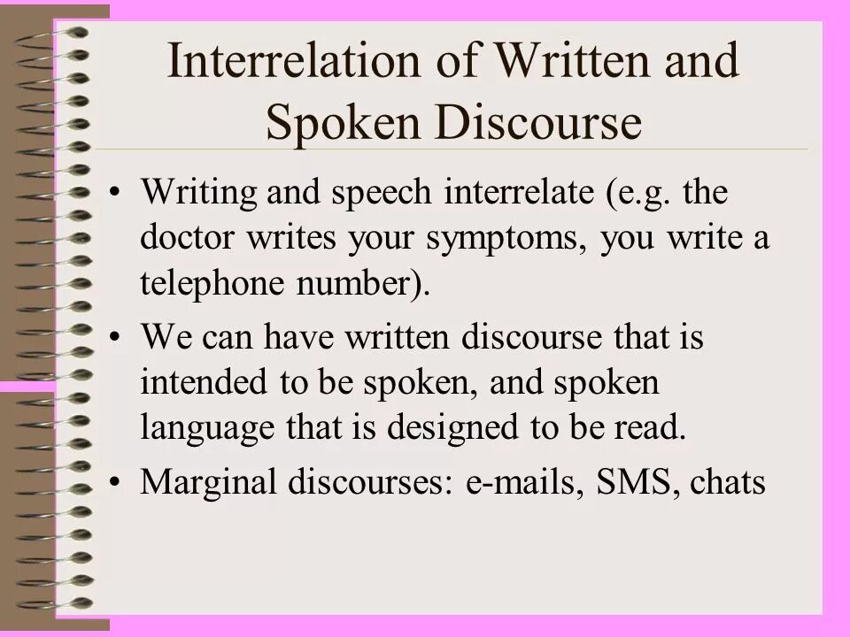 Spoken and written language. Definition of spoken discourse. discourse language. spoken discourse analysis. pattern of written discourse.