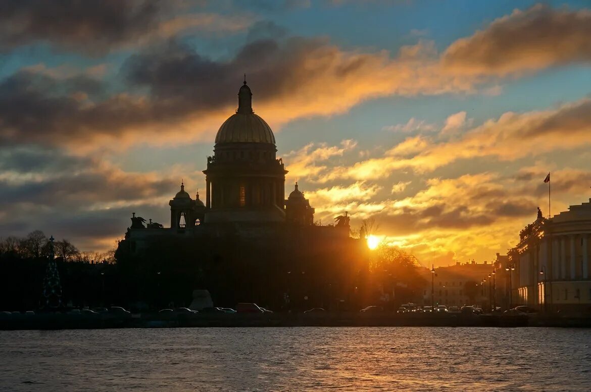 Закат солнца в петербурге