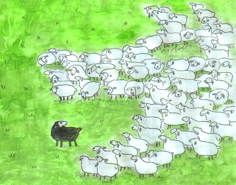 Портит стадо. Рисунок отары овец. Стадо овец. Рисование стада овец. Стадо овец иллюстрация.